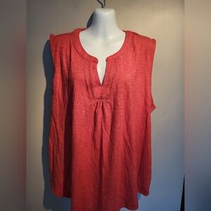 NEW Tahari  Women's Sleeveless Top in Coral